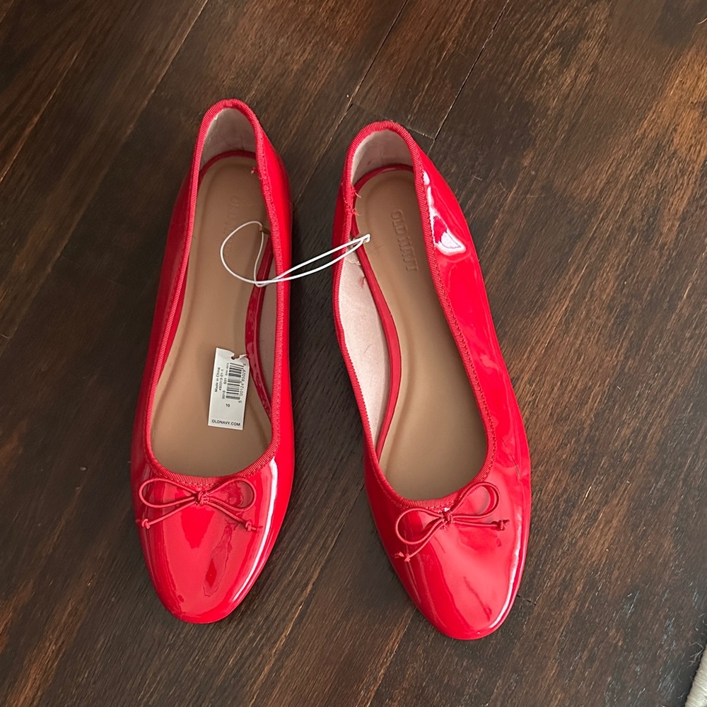 Old navy Red Patent Leather Ballet Flats